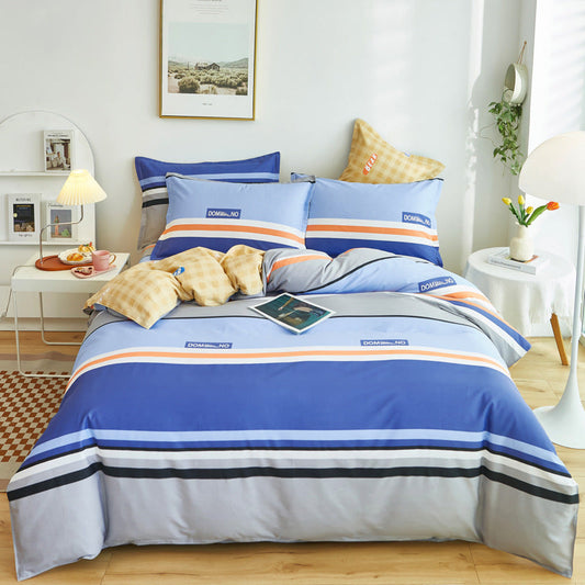 KTX-264403 Cotton Quilt Cover Set for Students - Single & Double Sizes, Modern Designs with Cute Patterns