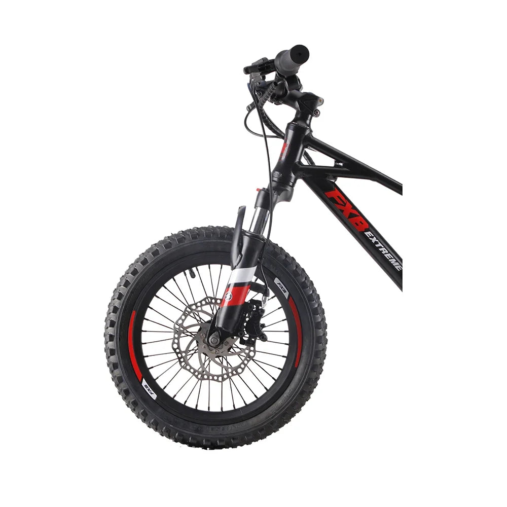 KTX-264659 Kids Electric Balance Bike with 350W Motor, 12-16 Inch Adjustable Frame, 3 Speed Options and Hydraulic Suspension