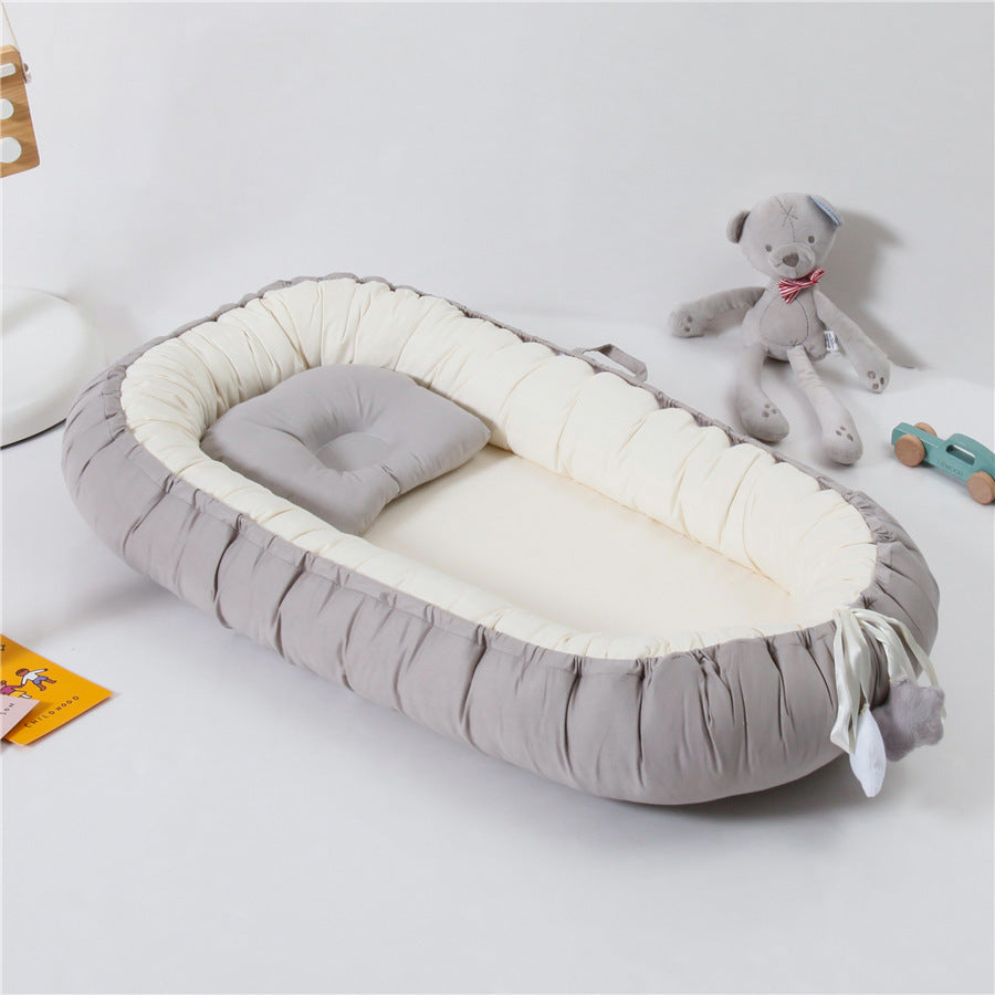 KTX-265555 Portable Fully Enclosed Crib - Detachable, Washable, and Adjustable Baby Bed
