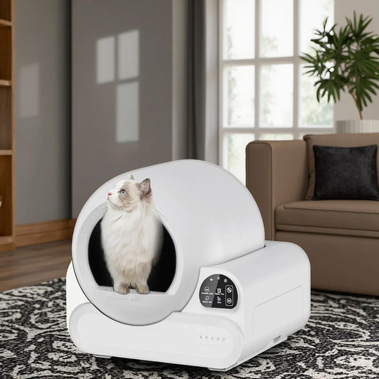 KTX-265683 Smart Automatic Self-Cleaning Cat Litter Box with Odor Control and Monitoring, 65L Capacity