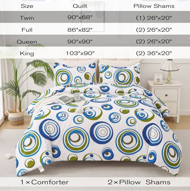 KTX-267347 Urban Aura 3-Piece Quilt Set - Soft, Stylish Bedding for Any Bedroom