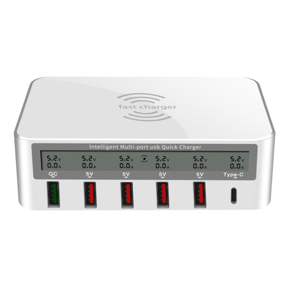 KTX-267603 USB Smart Phone Charging Station with QC3.0 Fast Charge and 1.5m Cable - Multiple Ports for Convenient Charging