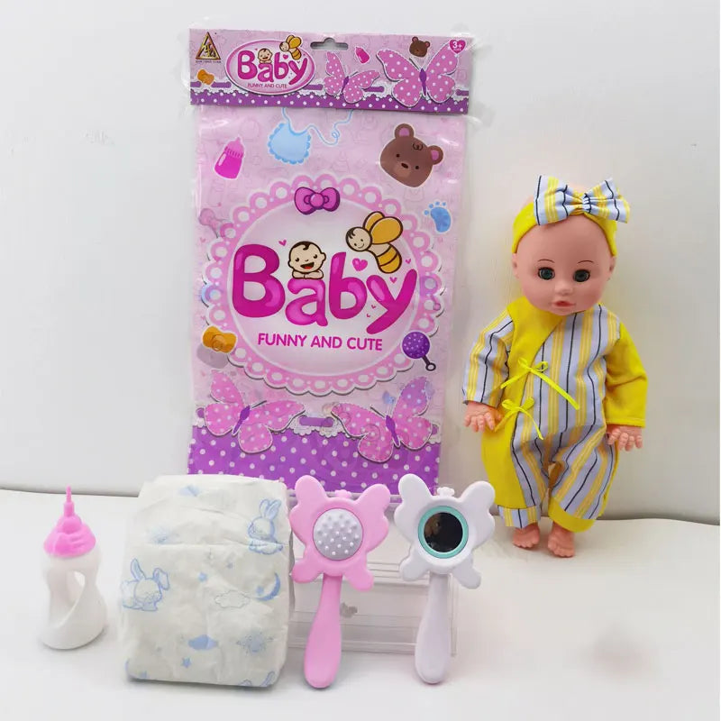 KTX-267795 16 Inch Soft Reborn Doll with Drinking and Crying Function for Ages 2-4, Realistic Baby Toy with Sounds