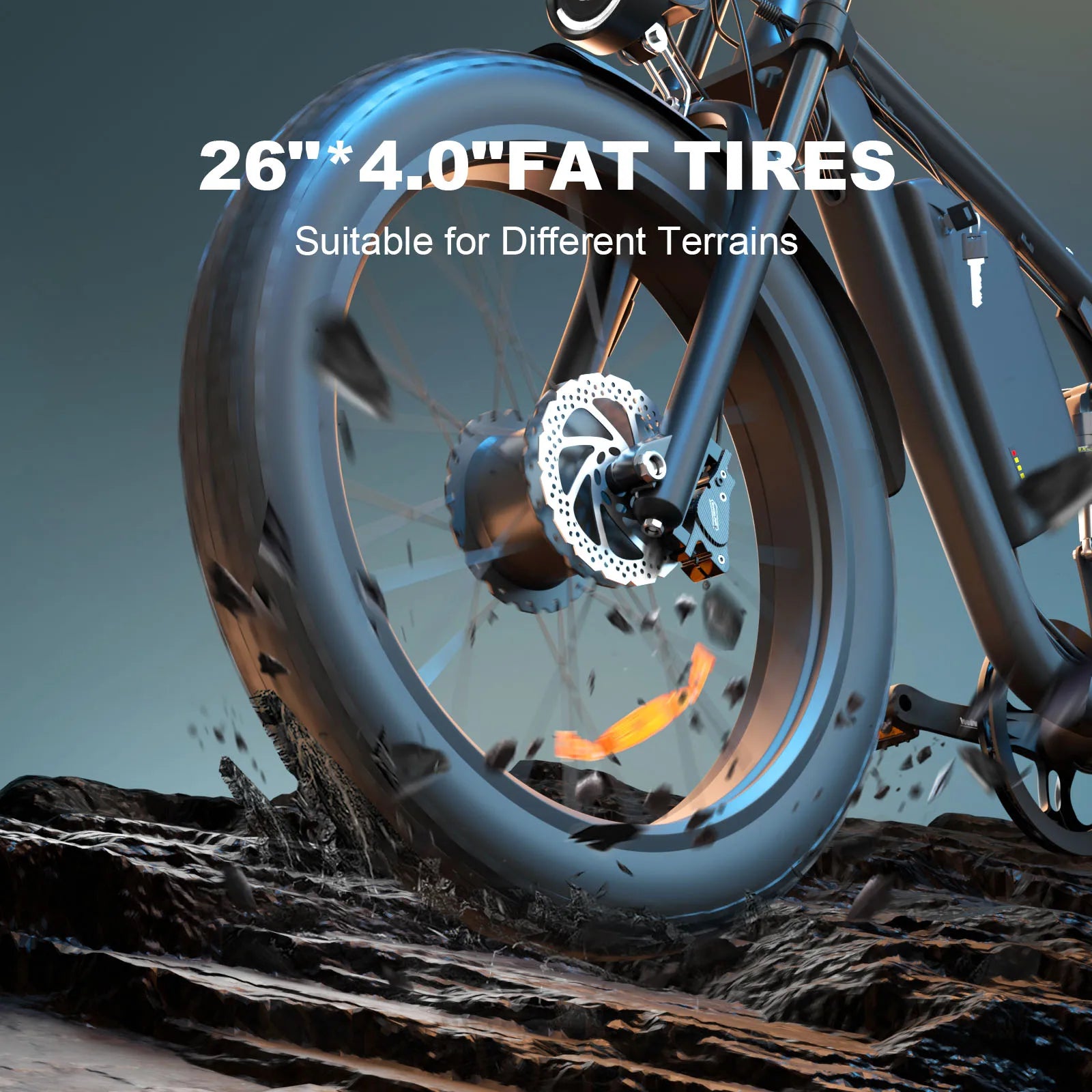 KTX-268243 2000W Dual Motor Electric Bike with 22.4AH Battery and 26"x4.0" Fat Tires