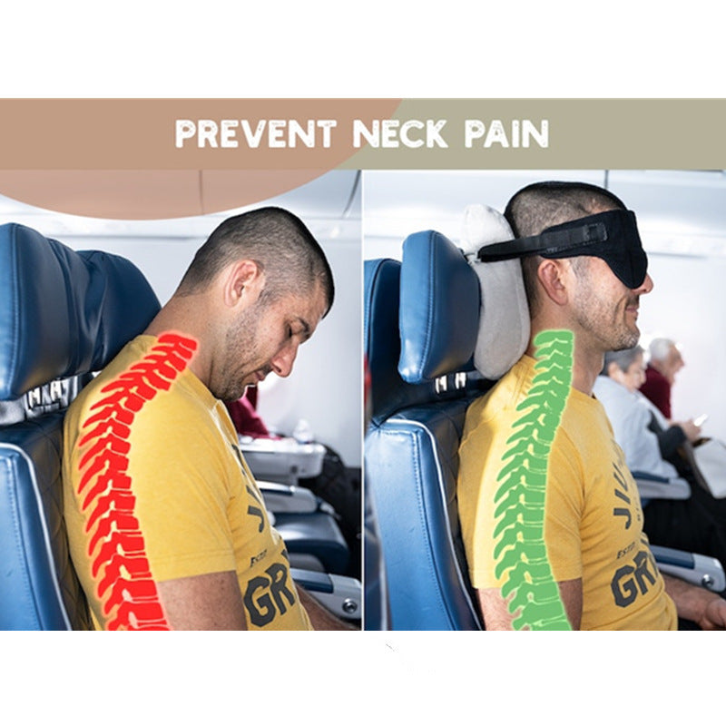 KTX-268499 Memory Foam Travel Eyeshade with Headrest and Adjustable Band for Office Nap