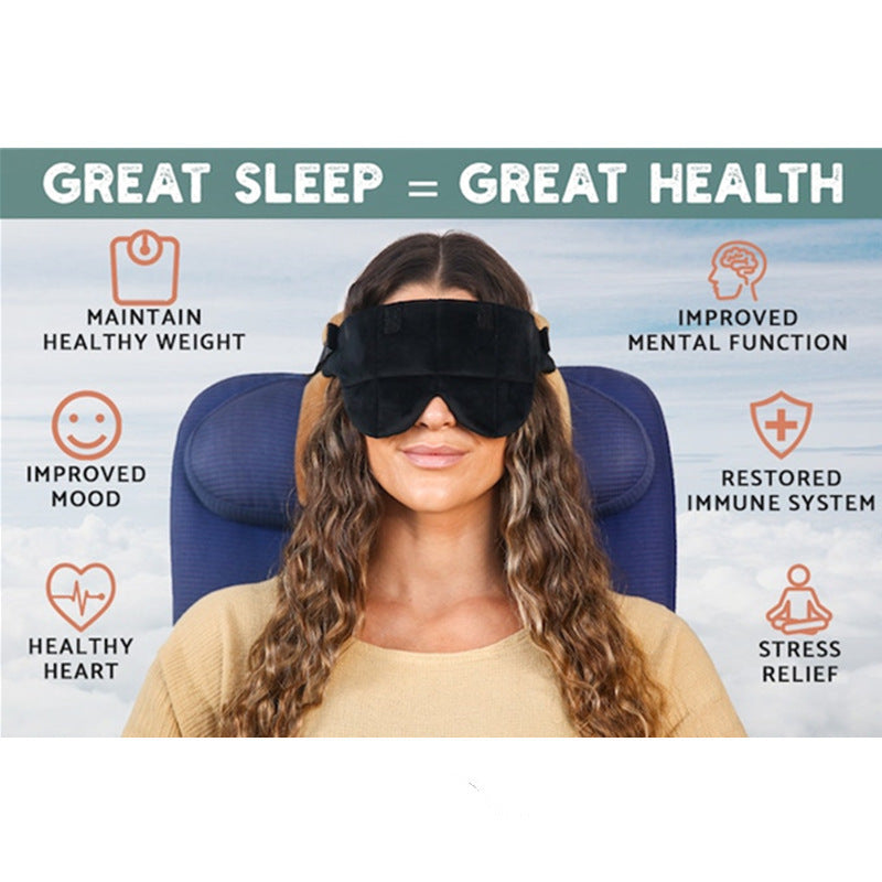 KTX-268499 Memory Foam Travel Eyeshade with Headrest and Adjustable Band for Office Nap