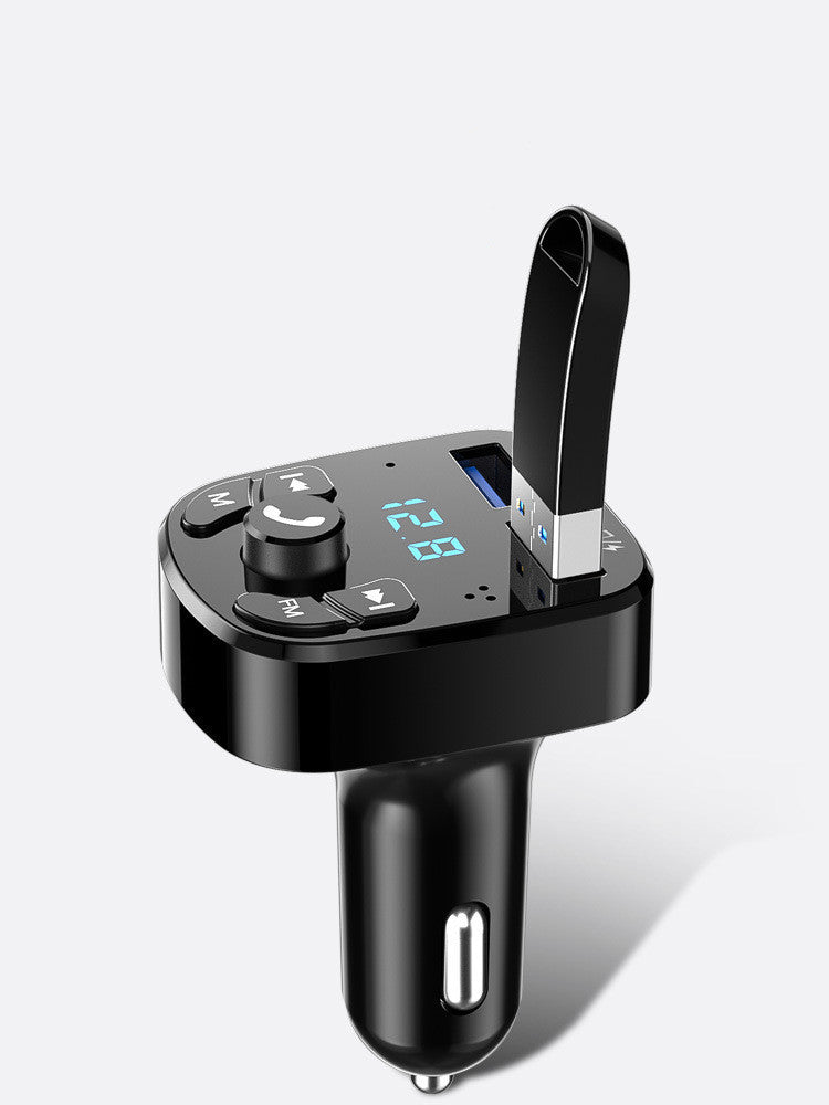 KTX-268755 Bluetooth 5.0 FM Transmitter with Hands-Free Calling and USB Charger for Cars