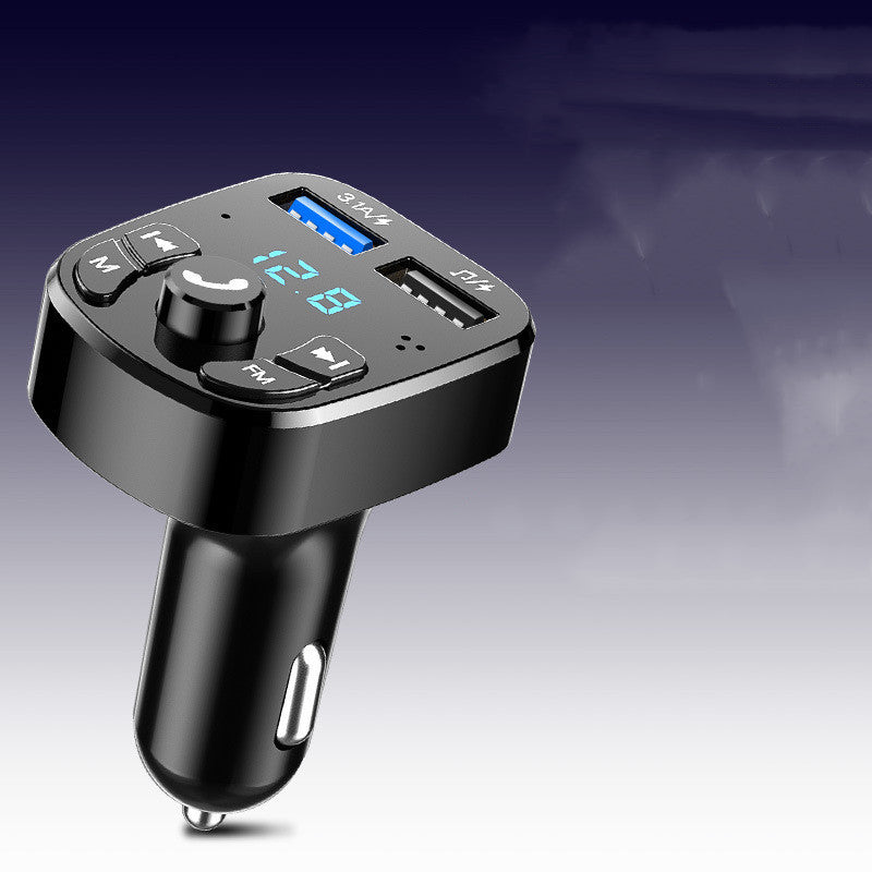 KTX-268755 Bluetooth 5.0 FM Transmitter with Hands-Free Calling and USB Charger for Cars