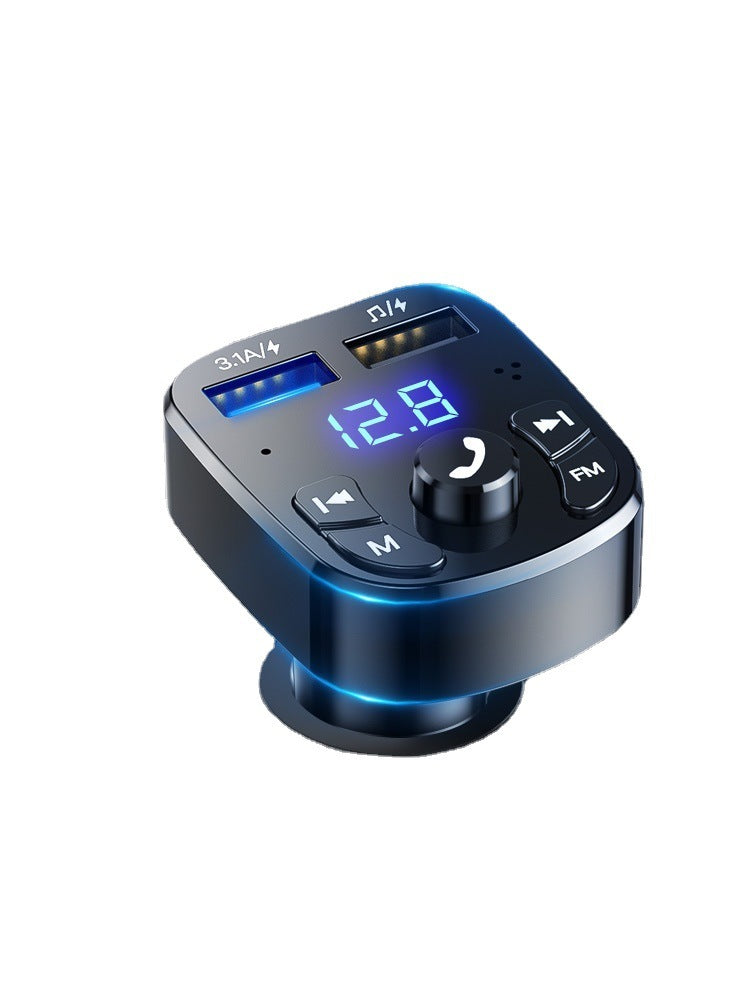 KTX-268755 Bluetooth 5.0 FM Transmitter with Hands-Free Calling and USB Charger for Cars