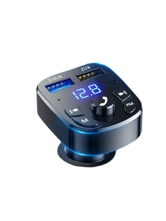 KTX-268755 Bluetooth 5.0 FM Transmitter with Hands-Free Calling and USB Charger for Cars