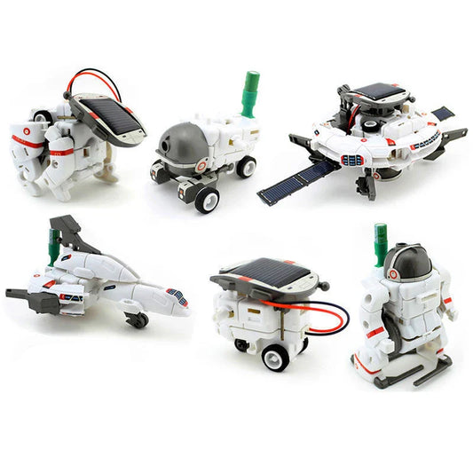 KTX-268947 Solar Powered 6-in-1 DIY Robot Model Kit for Kids, Educational Science & Building Toy, Ages 8+