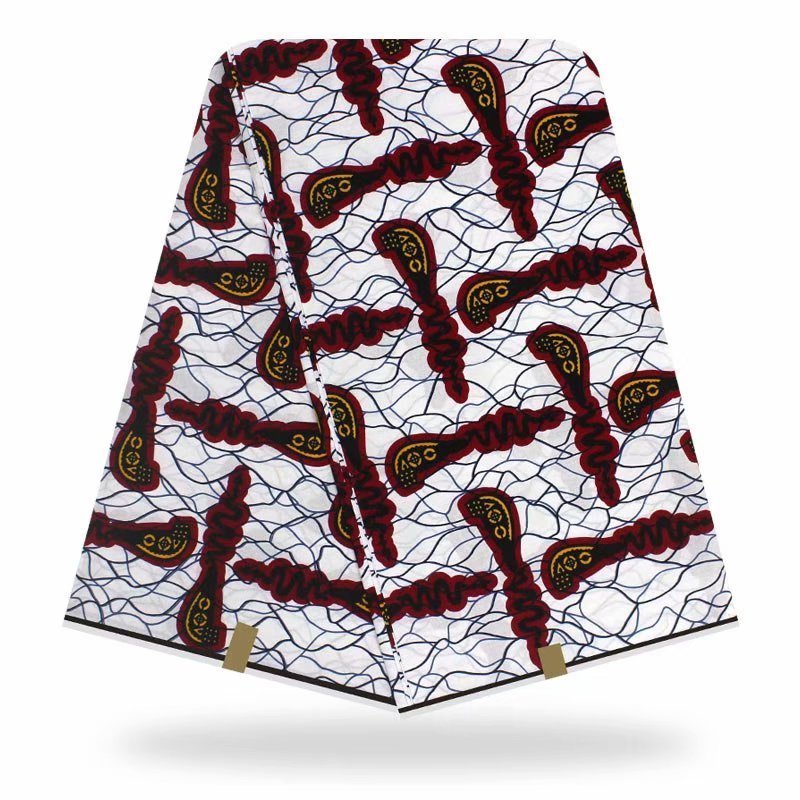 KTX-269523 Printed Batik Cotton Fabric - 100% Cotton, 72*60 Density, 115cm Width, Plain Weave