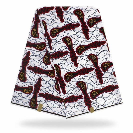 KTX-269523 Printed Batik Cotton Fabric - 100% Cotton, 72*60 Density, 115cm Width, Plain Weave