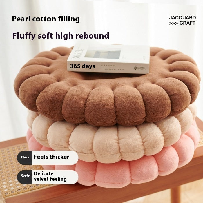 KTX-269651 Nordic Soft Plush Biscuit Seat Cushion in Multiple Colors and Patterns