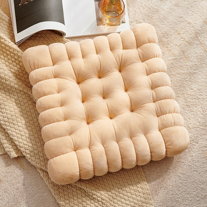 KTX-269651 Nordic Soft Plush Biscuit Seat Cushion in Multiple Colors and Patterns