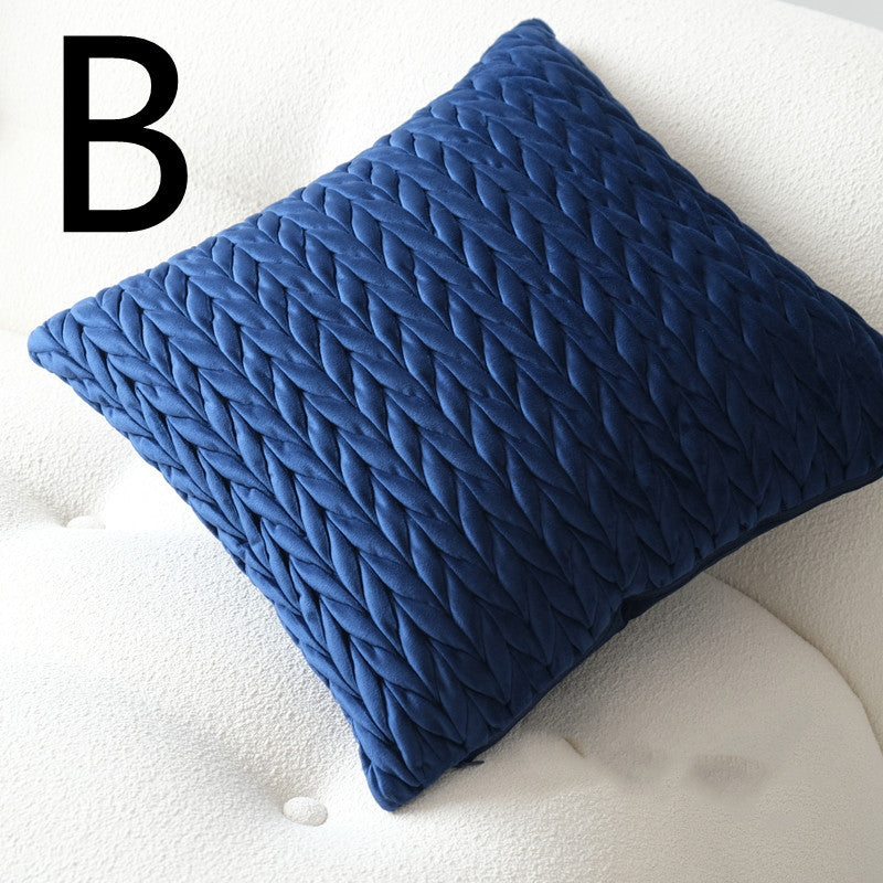 KTX-269843 Plush Modern Minimalist 45x45CM Bedside Cushion Pillow