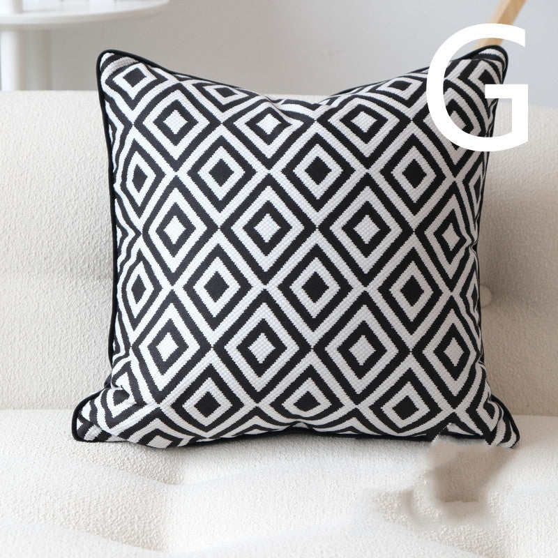 KTX-269843 Plush Modern Minimalist 45x45CM Bedside Cushion Pillow