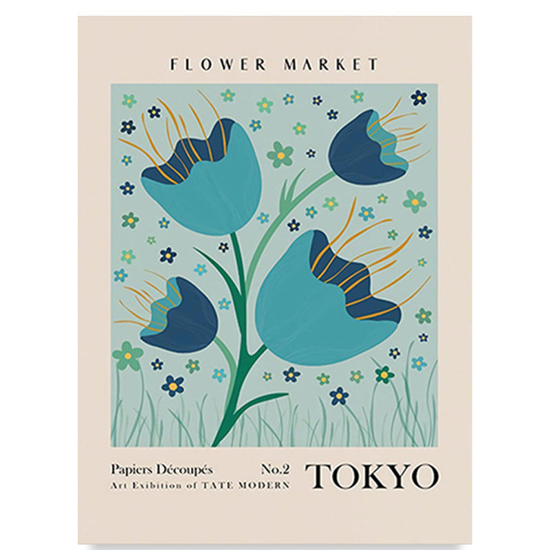 KTX-270675 Floral Canvas Art Print - Decorative Spray Painting on Blank Canvas