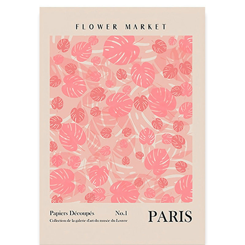 KTX-270675 Floral Canvas Art Print - Decorative Spray Painting on Blank Canvas