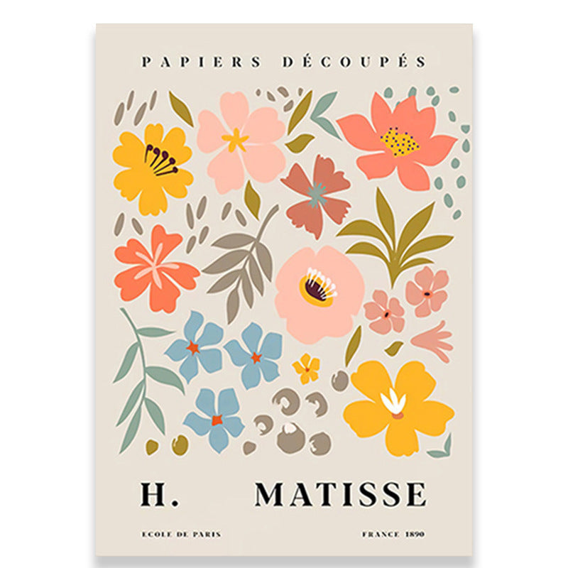 KTX-270675 Floral Canvas Art Print - Decorative Spray Painting on Blank Canvas