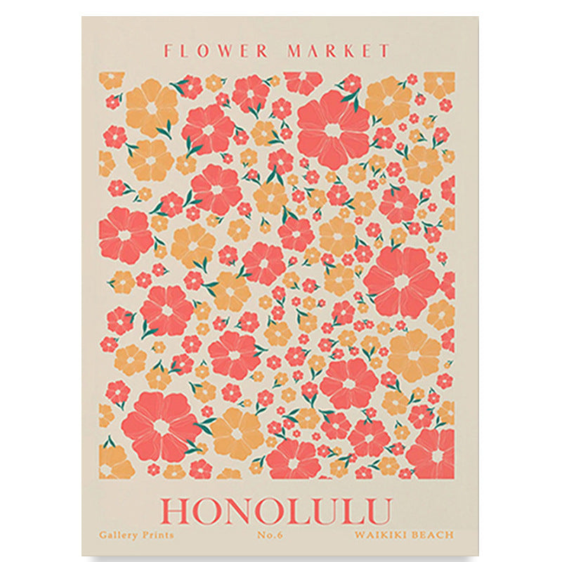 KTX-270675 Floral Canvas Art Print - Decorative Spray Painting on Blank Canvas