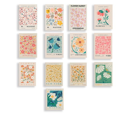 KTX-270675 Floral Canvas Art Print - Decorative Spray Painting on Blank Canvas