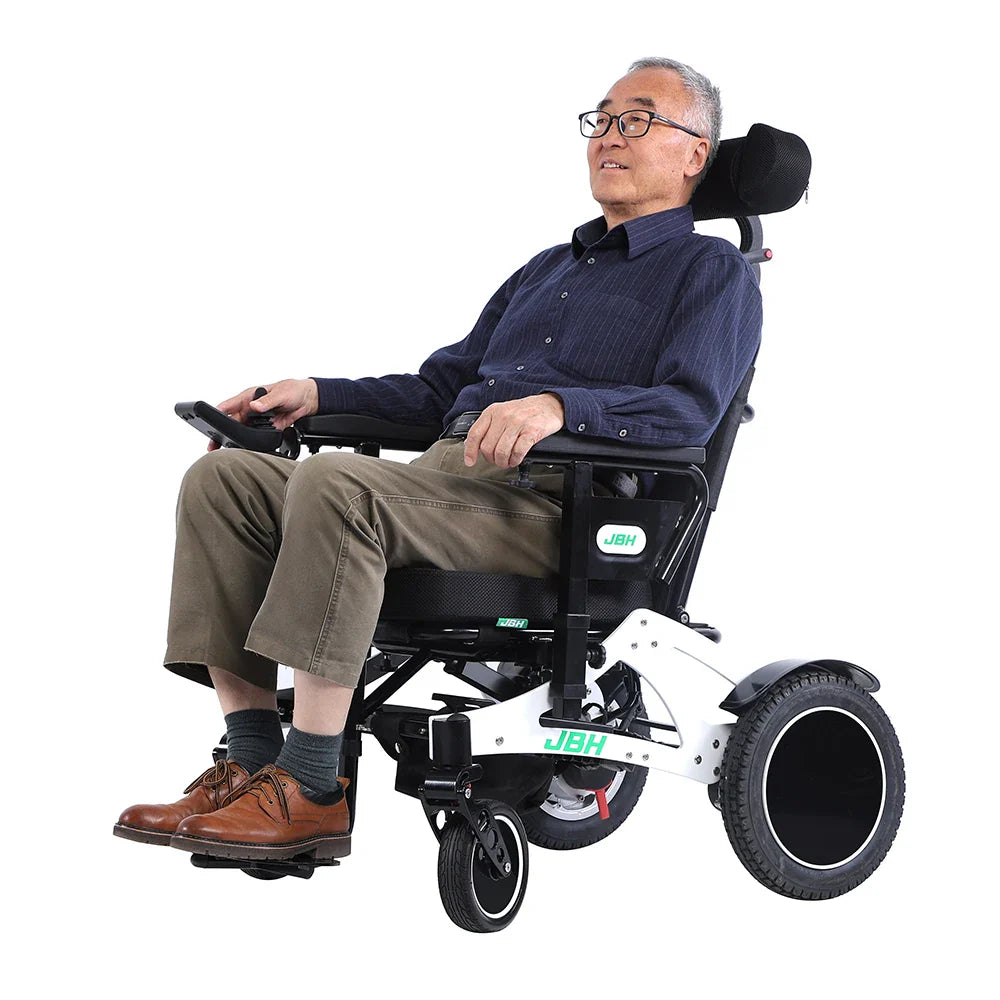KTX-270867 High Battery Life Folding Wheelchair with Lightweight Aluminum Alloy Frame and 20km Driving Range