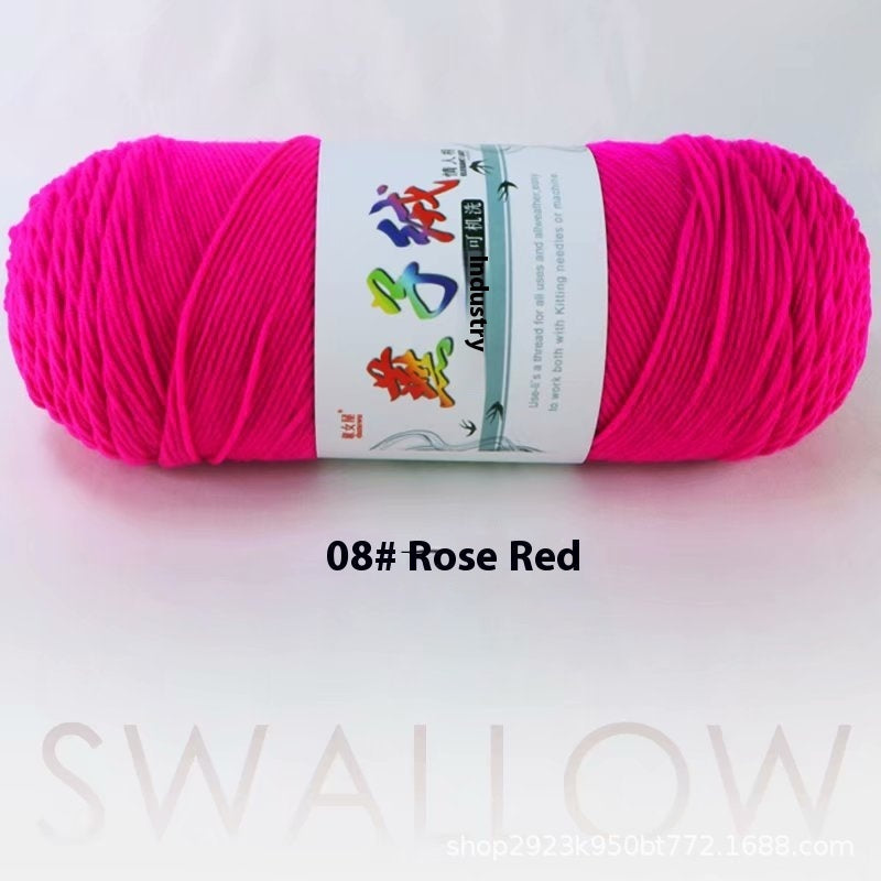 KTX-271827 5-Strand Milk Cotton Yarn for Crochet Projects - 200g Ball