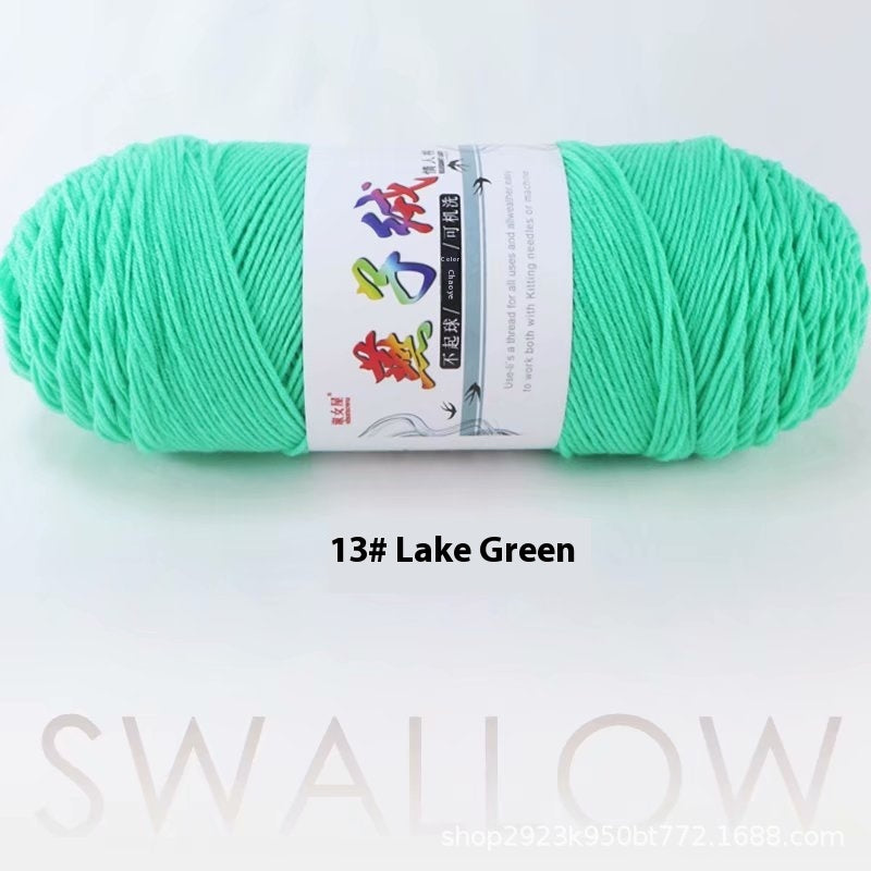 KTX-271827 5-Strand Milk Cotton Yarn for Crochet Projects - 200g Ball