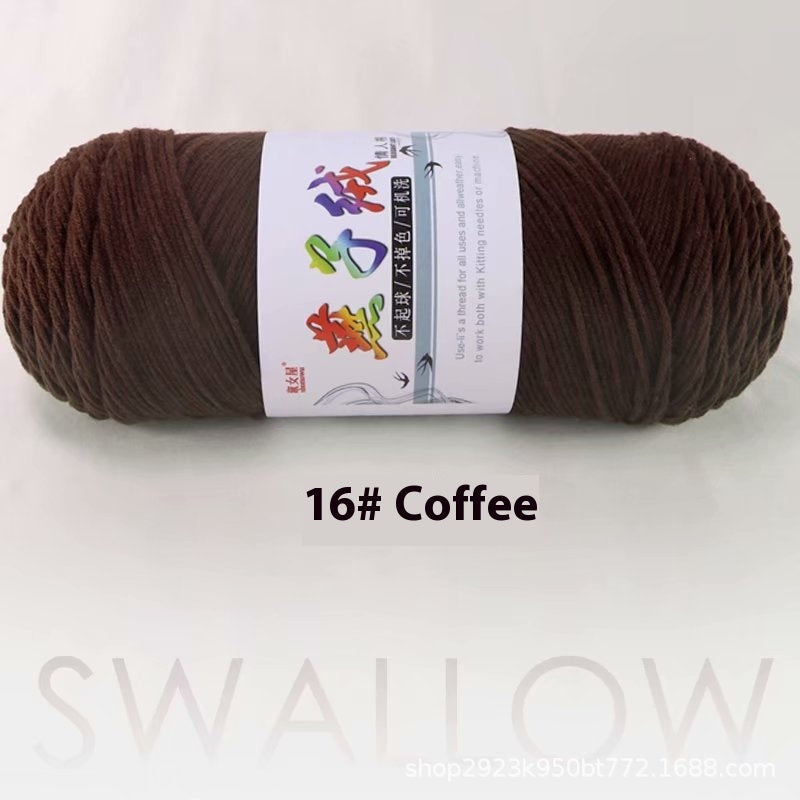 KTX-271827 5-Strand Milk Cotton Yarn for Crochet Projects - 200g Ball