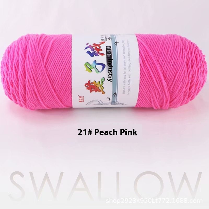 KTX-271827 5-Strand Milk Cotton Yarn for Crochet Projects - 200g Ball