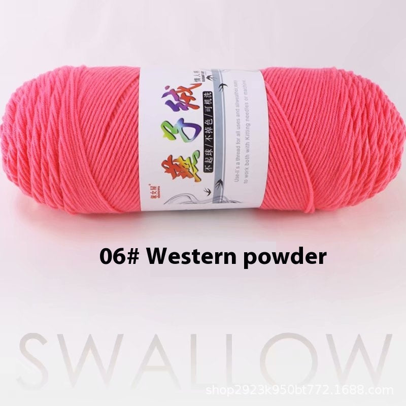 KTX-271827 5-Strand Milk Cotton Yarn for Crochet Projects - 200g Ball