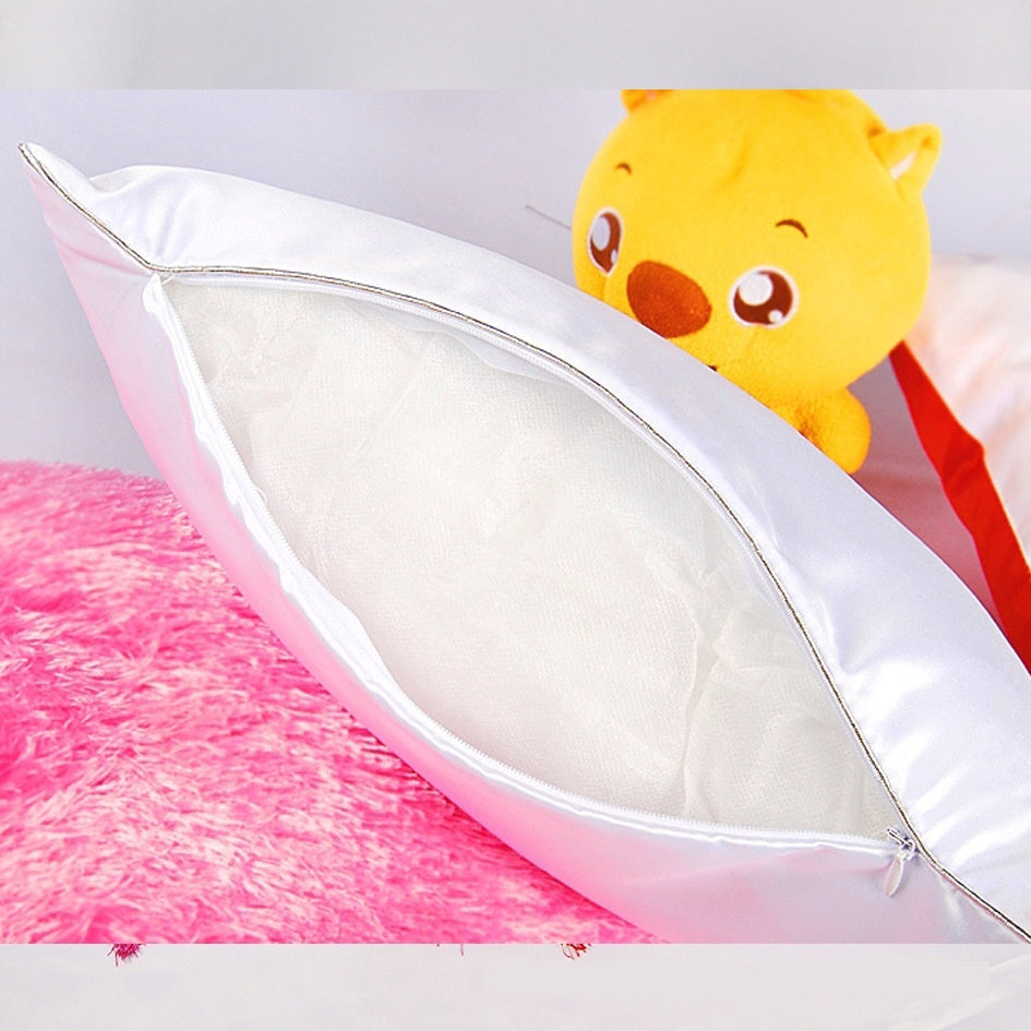 KTX-271955 Solid Color Thermal Transfer Pillow Cover with Golden and Silver Edges, 40x40cm, Modern Simple Design