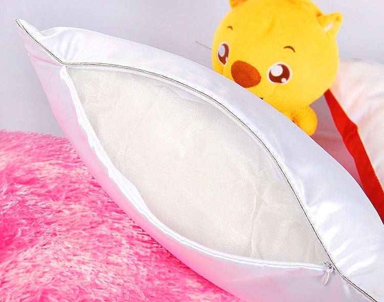 KTX-271955 Solid Color Thermal Transfer Pillow Cover with Golden and Silver Edges, 40x40cm, Modern Simple Design