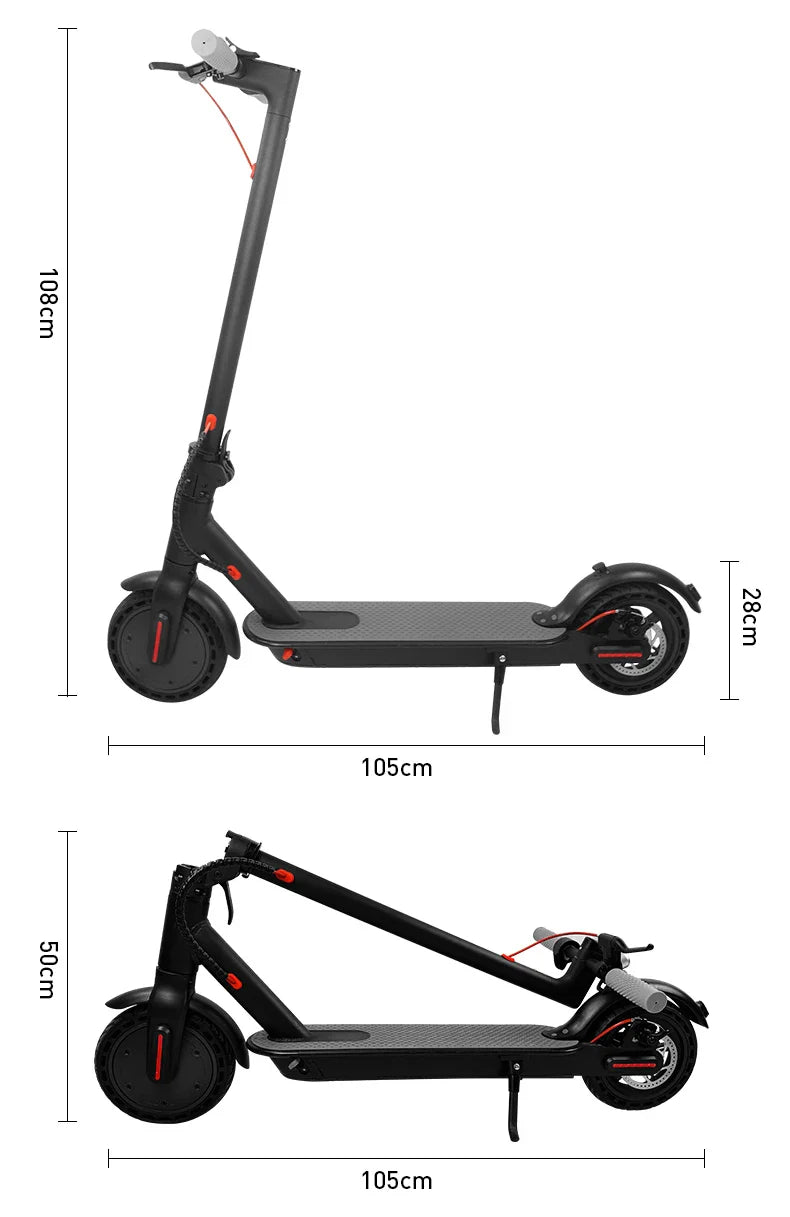 KTX-272019 Foldable 350W Electric Scooter with APP Control, 25-30km Range, Max Speed 30km/h, 120kg Capacity