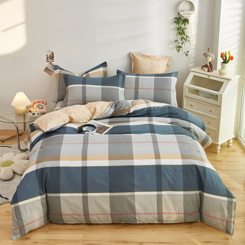 KTX-273299 Cotton Duvet Cover Set for Students - Cute Animal & Cloud Patterns in Multiple Sizes