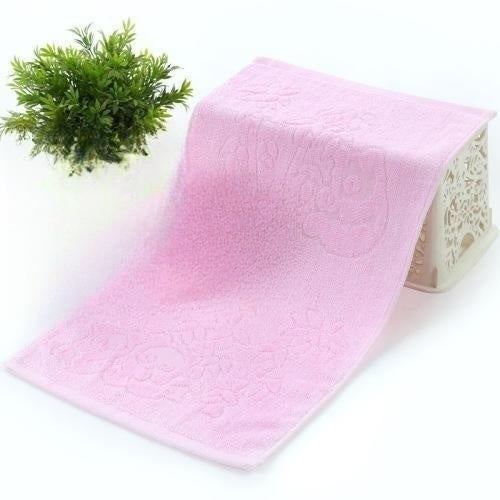 KTX-273875 Bamboo Fiber Towel in Sky Blue, Pink, and Light Yellow - 50x25 cm