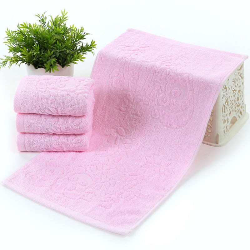 KTX-273875 Bamboo Fiber Towel in Sky Blue, Pink, and Light Yellow - 50x25 cm