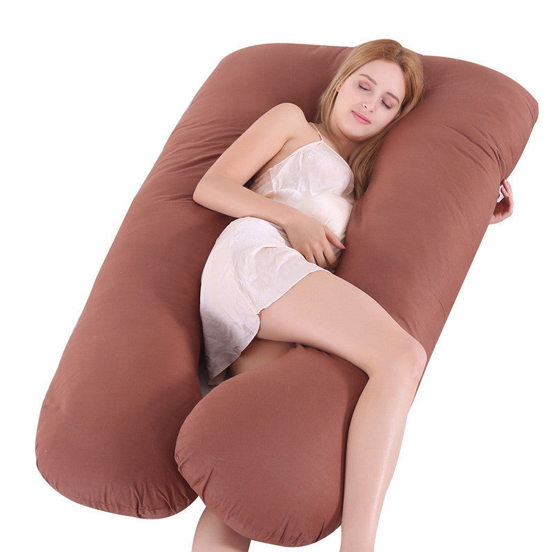 KTX-274131 U-Shaped Pregnancy Support Pillow with Removable Cotton Cover and Adjustable Fiber Filling 140x80cm