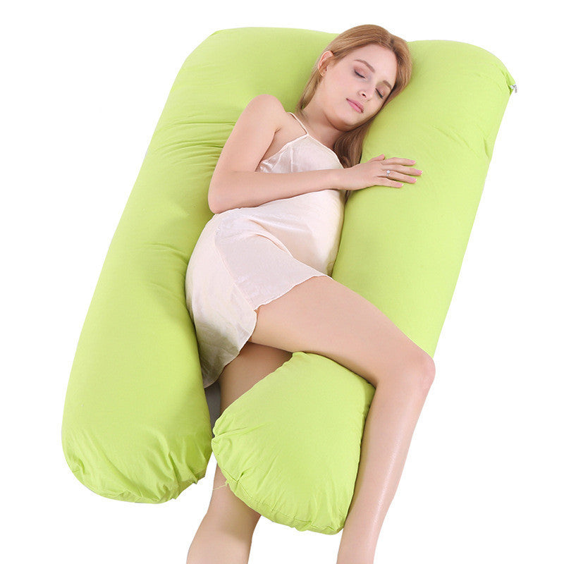 KTX-274131 U-Shaped Pregnancy Support Pillow with Removable Cotton Cover and Adjustable Fiber Filling 140x80cm