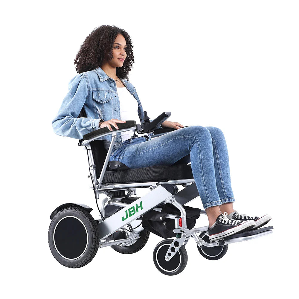 KTX-274323 Electric Beach Wheelchair with Joystick Control, Metal Frame, 6 km/h Speed, 20 km Range, Compact Design