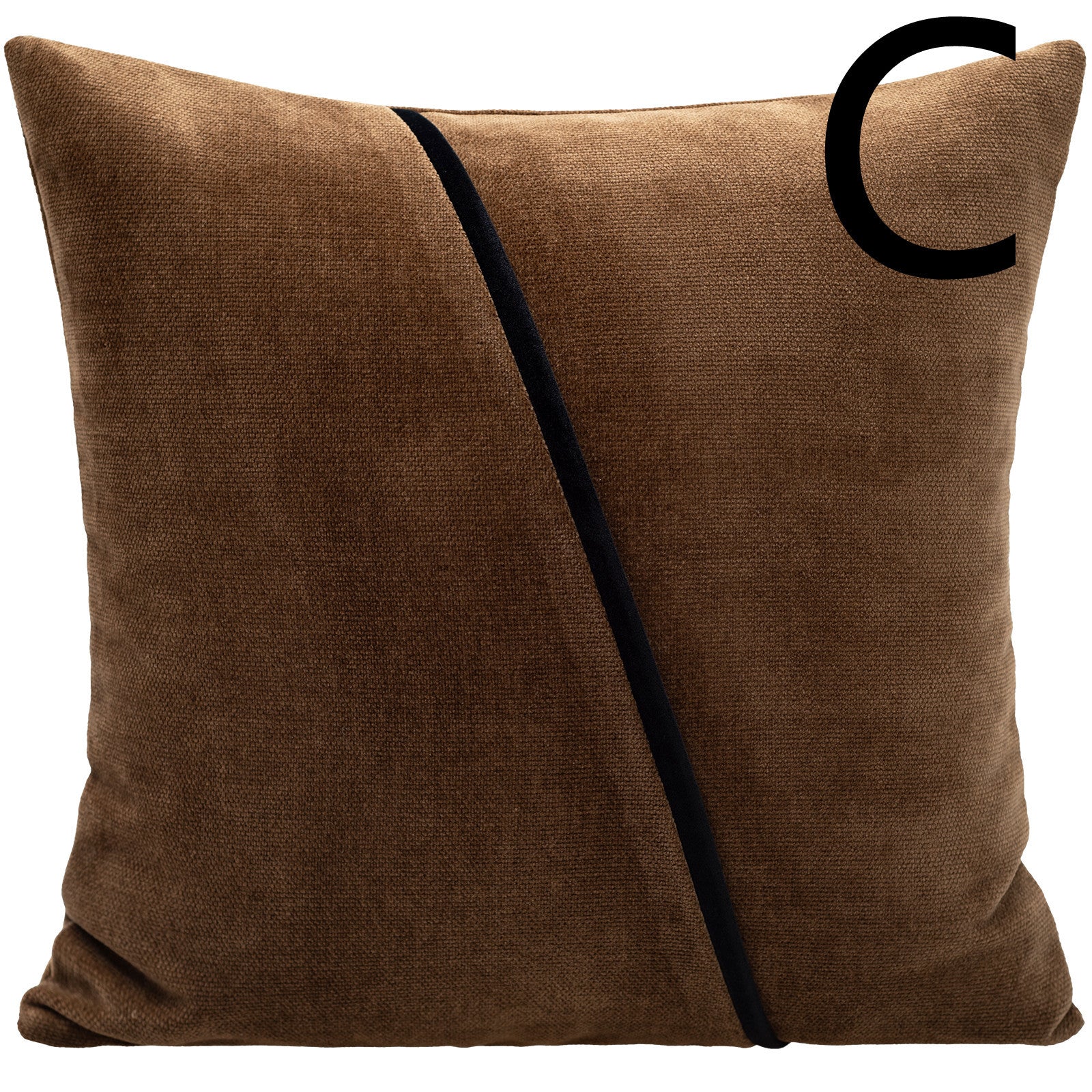 KTX-275283 Cushion Collection: Stylish Lumbar and Square Pillows in Leather, Velvet, and Flannel