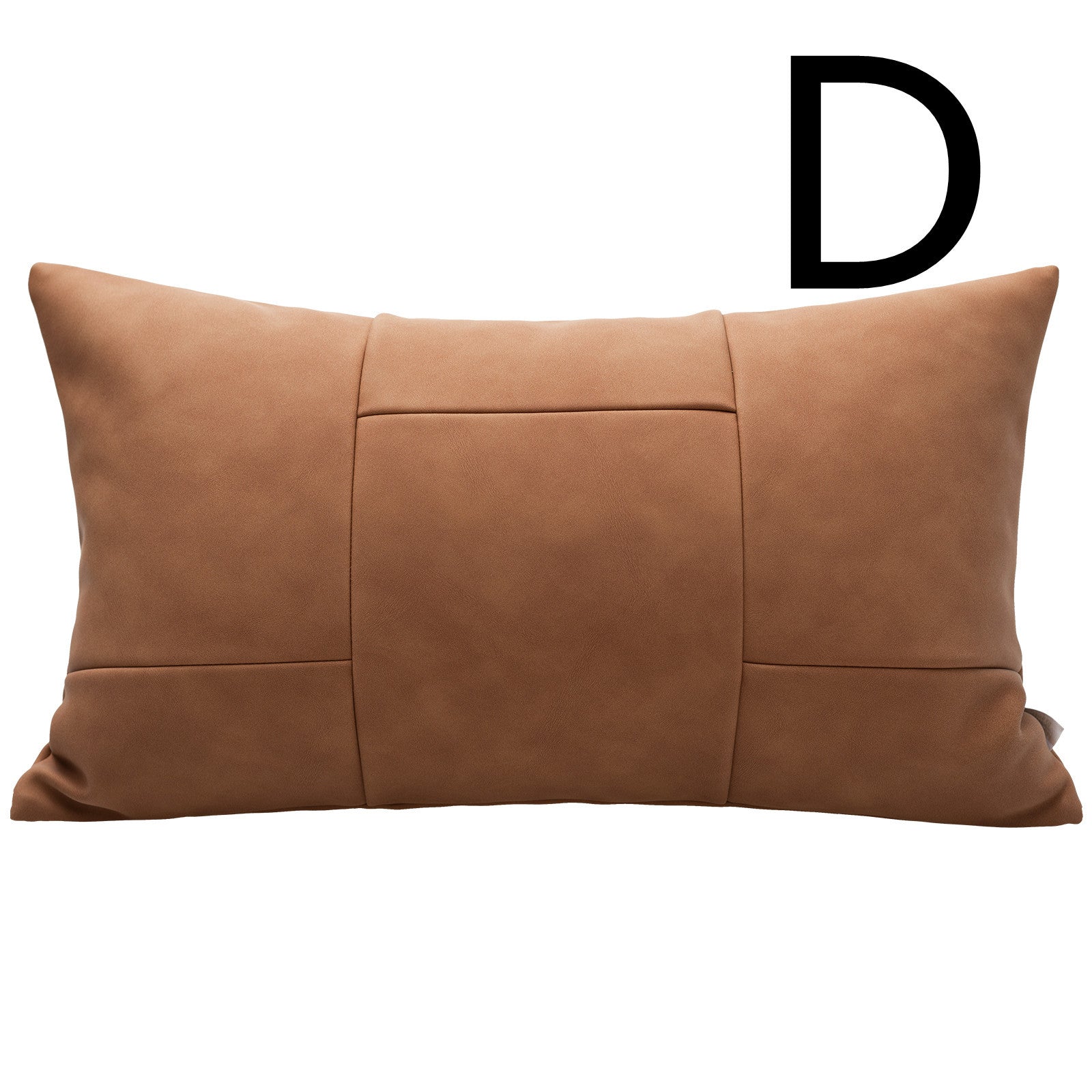 KTX-275283 Cushion Collection: Stylish Lumbar and Square Pillows in Leather, Velvet, and Flannel
