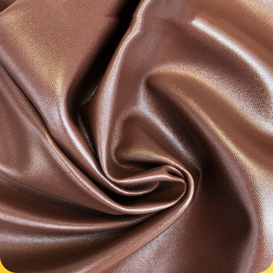 KTX-275283 Wool Half PU Faux Leather Fabric - Sheep-Print, 0.7mm Thickness, 137cm Wide, Ideal for Shoes, Gloves, and Furniture