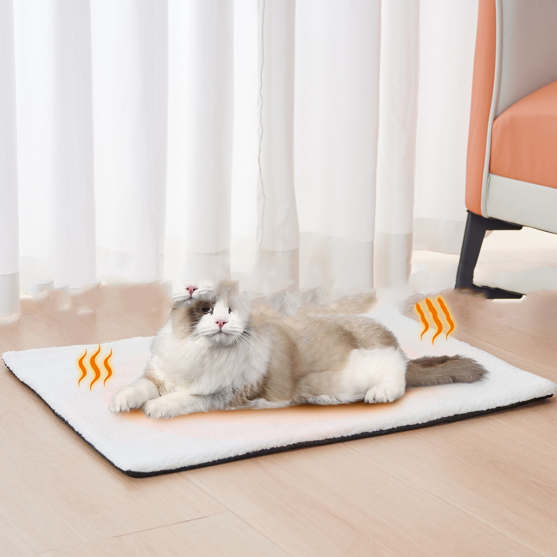 KTX-275731 Warm Self-Heating Berber Fleece Pet Bed Blanket for Cats and Dogs