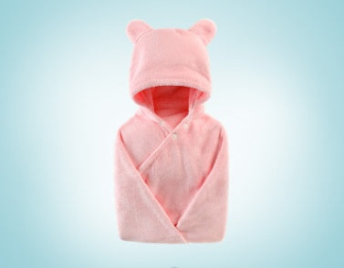 KTX-276179 Cotton Baby Care Hooded Bath Towel - Soft, Safe, and Absorbent for Multifuntional Use