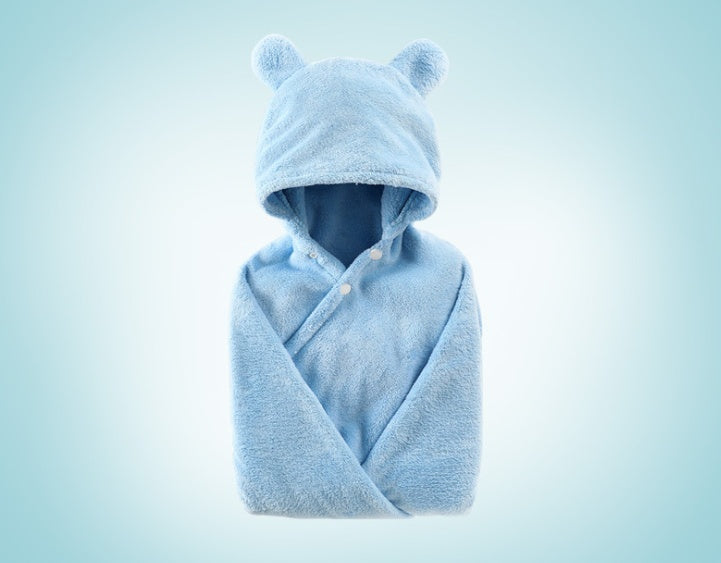 KTX-276179 Cotton Baby Care Hooded Bath Towel - Soft, Safe, and Absorbent for Multifuntional Use