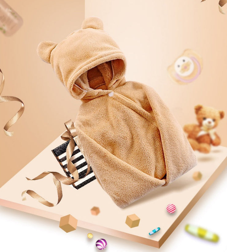 KTX-276179 Cotton Baby Care Hooded Bath Towel - Soft, Safe, and Absorbent for Multifuntional Use