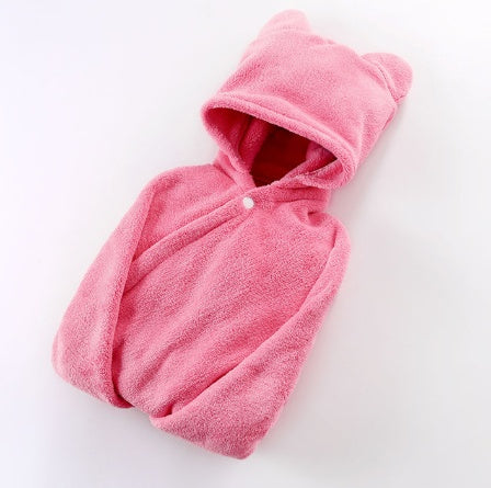 KTX-276179 Cotton Baby Care Hooded Bath Towel - Soft, Safe, and Absorbent for Multifuntional Use