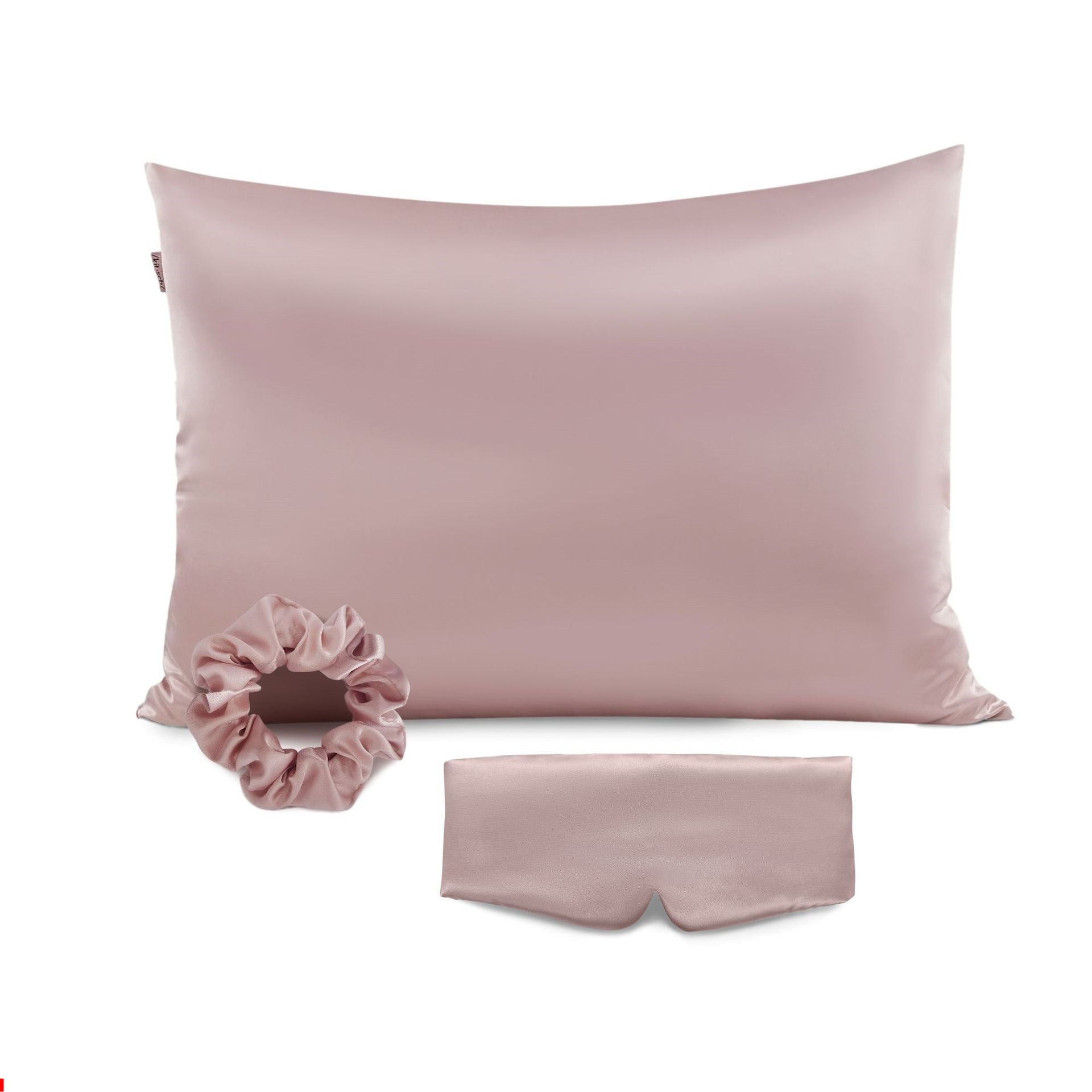 KTX-276435 Tie-Dye Simulated Silk Pillow Cover Set with Eye Mask and Hair Ring